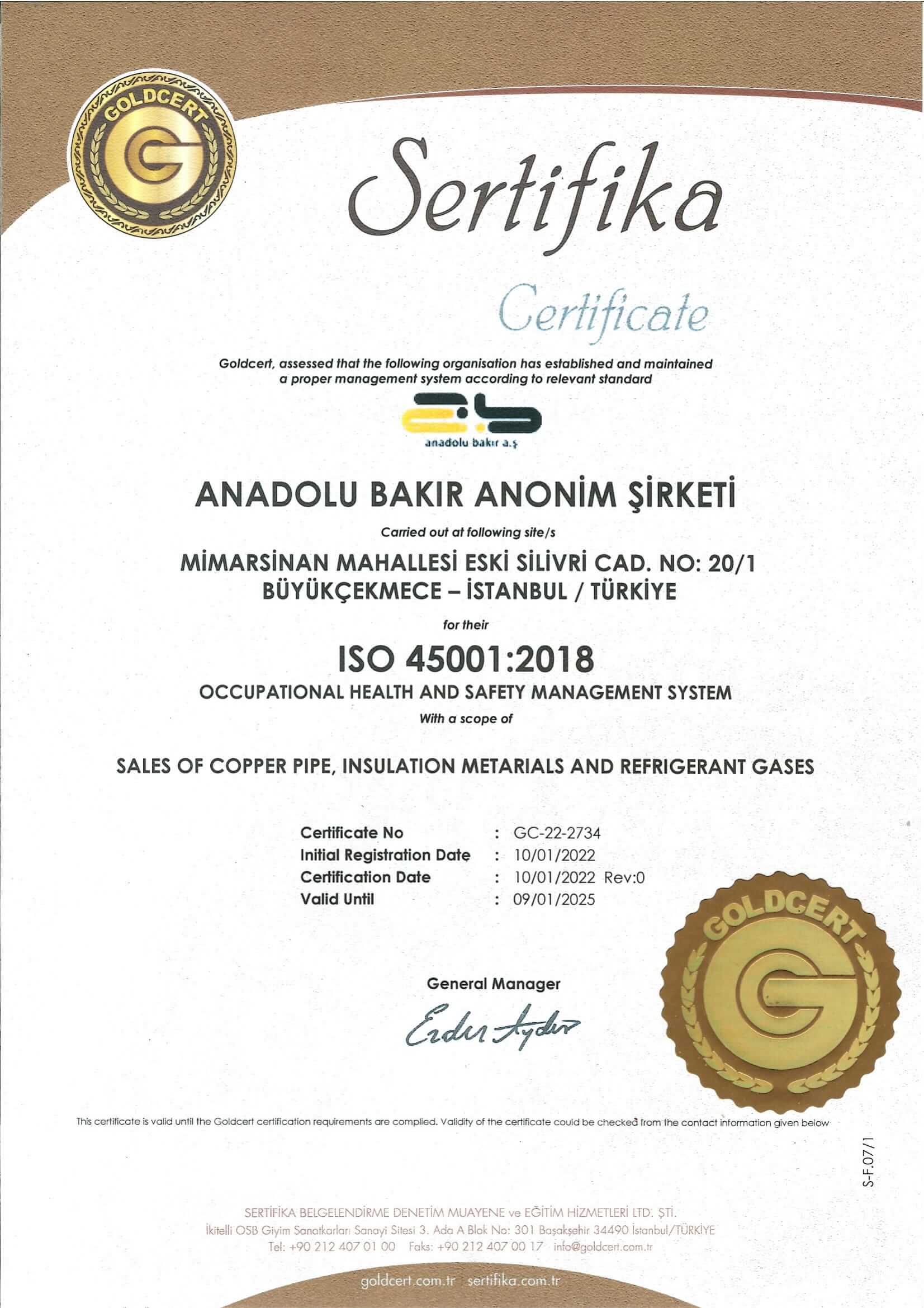  ISO 45001 Certificate R0